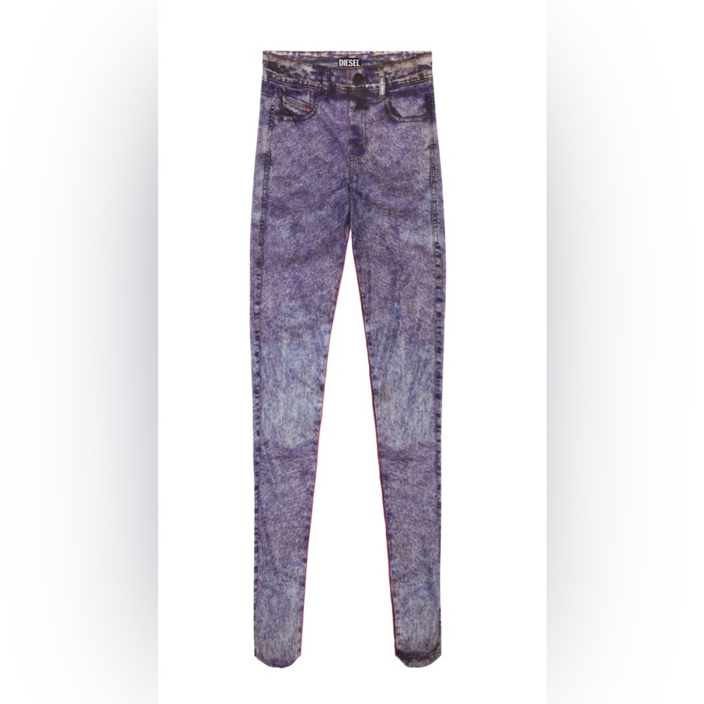 Diesel Graphic Printed Jeggings PKoll Blue